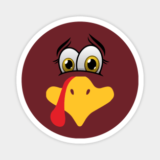 Concerned turkey face for Thanksgiving Magnet